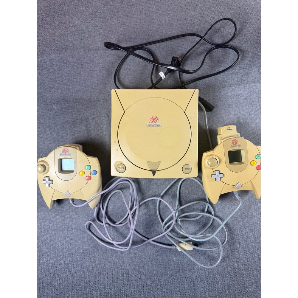 Dreamcast console with Two Controllers